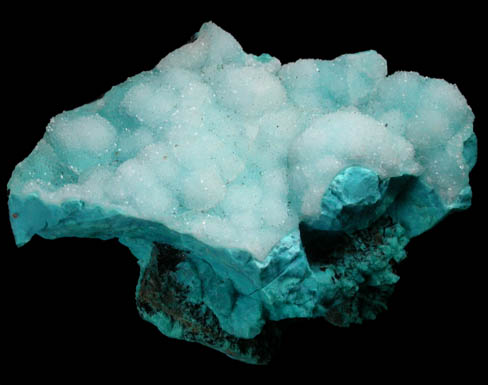 Quartz over Chrysocolla from Planet Mine, La Paz County, Arizona