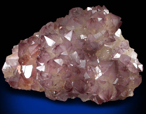 Quartz var. Amethyst over Barite from Palmer Park Mine, Doa Ana County, New Mexico