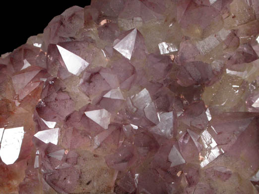 Quartz var. Amethyst over Barite from Palmer Park Mine, Doa Ana County, New Mexico