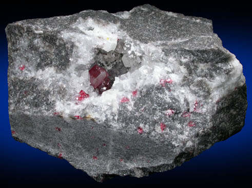 Cinnabar with Quartz and Calcite-Dolomite from Wanshan, Tongren, Guizhou Province, China