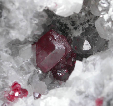 Cinnabar with Quartz and Calcite-Dolomite from Wanshan, Tongren, Guizhou Province, China