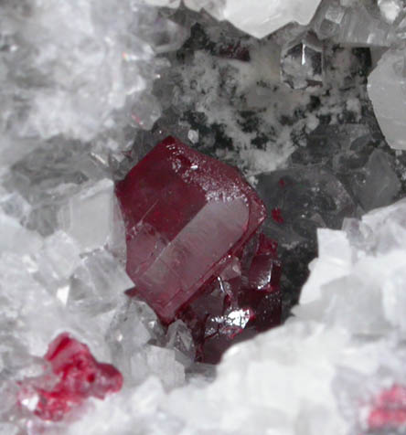 Cinnabar with Quartz and Calcite-Dolomite from Wanshan, Tongren, Guizhou Province, China