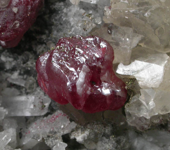 Cinnabar with Pyrite and Calcite from Wanshan, Tongren, Guizhou Province, China