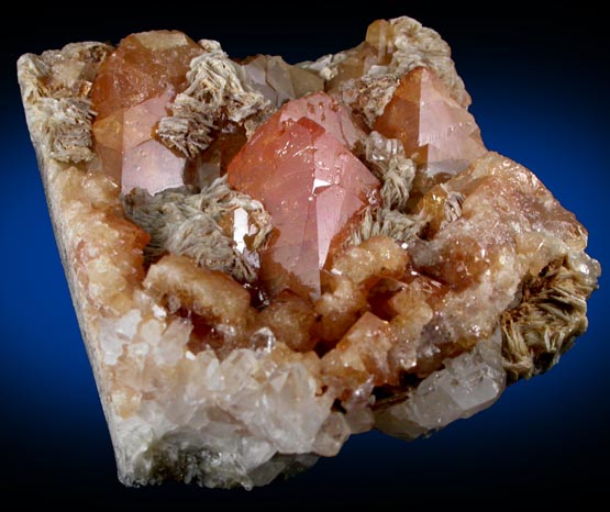 Scheelite with Muscovite and Quartz from Xuebaoding Mountain near Pingwu, Sichuan Province, China