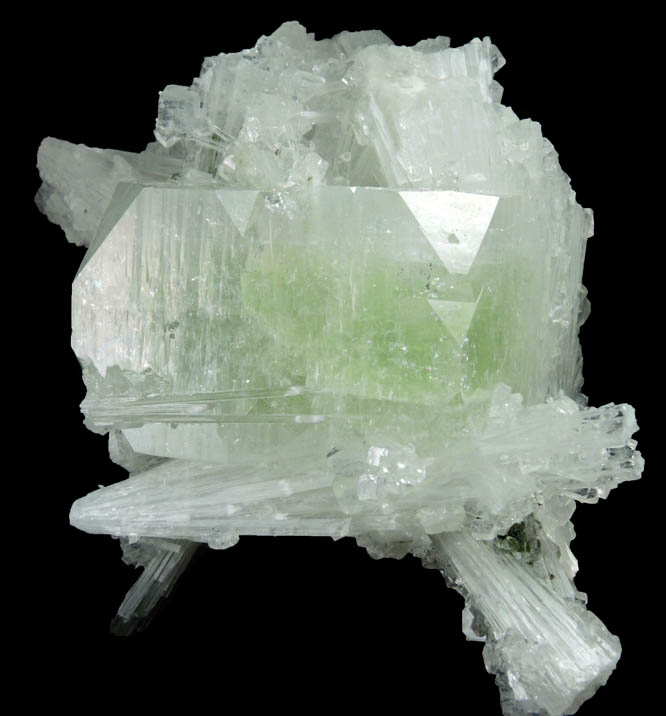 Scolecite and Apophyllite from Bombay Pada Quarry, Mumbai District, Maharashtra, India