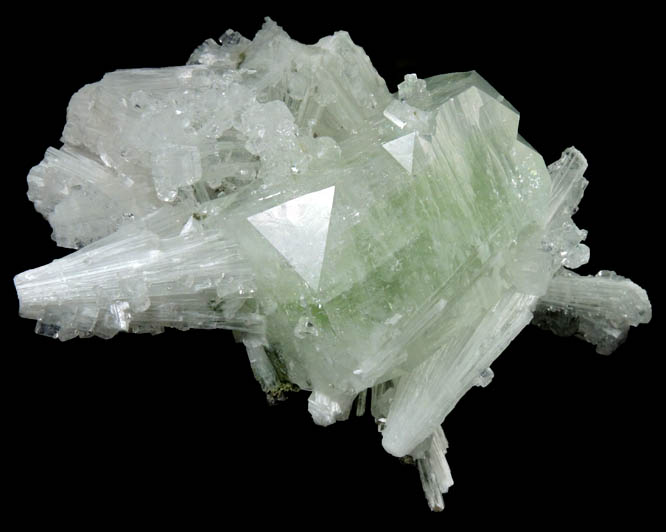 Scolecite and Apophyllite from Bombay Pada Quarry, Mumbai District, Maharashtra, India