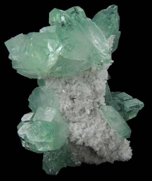 Apophyllite with Stilbite-Ca on Heulandite-Ca from Pashan Hill Quarry, Pune District, Maharashtra, India