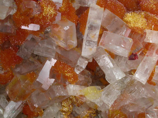 Barite on Orpiment from Quiruvilca District, Santiago de Chuco Province, La Libertad Department, Peru