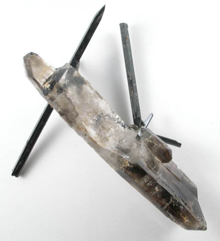 Aegirine in Quartz from Mulanje Mountain, south of Zomba, Malawi