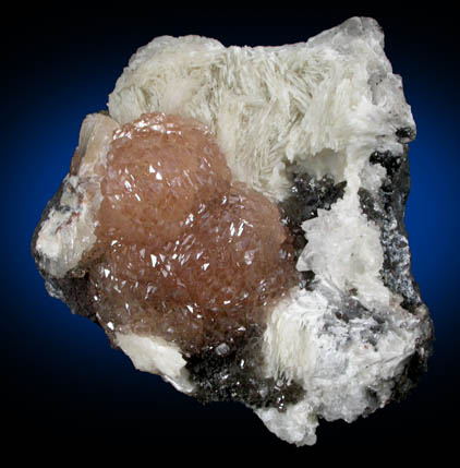 Olmiite on Celestine from N'Chwaning Mines, Kalahari Manganese Field, Northern Cape Province, South Africa (Type Locality for Olmiite)