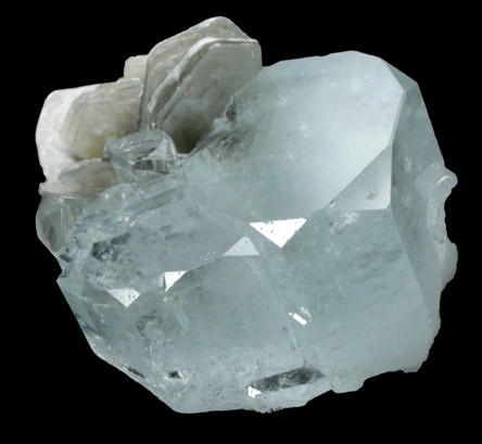 Beryl var. Aquamarine with Muscovite from Chumar Bakhor, Nagar, Hunza Valley, Gilgit-Baltistan, Pakistan