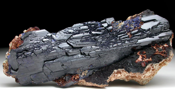 Azurite from Touissit Mine, 21 km SSE of Oujda, Jerada Province, Oriental, Morocco