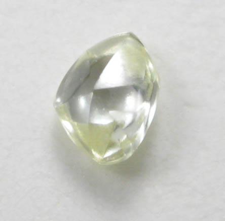 Diamond (0.06 carat pale-yellow octahedral crystal) from Crater of Diamonds State Park, Murfreesboro, Pike County, Arkansas