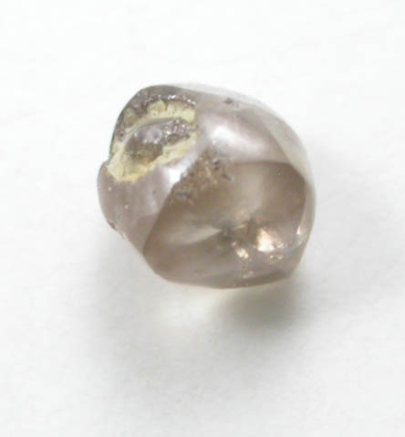 Diamond (0.08 carat pale-brown dodecahedral crystal) from Crater of Diamonds State Park, Murfreesboro, Pike County, Arkansas