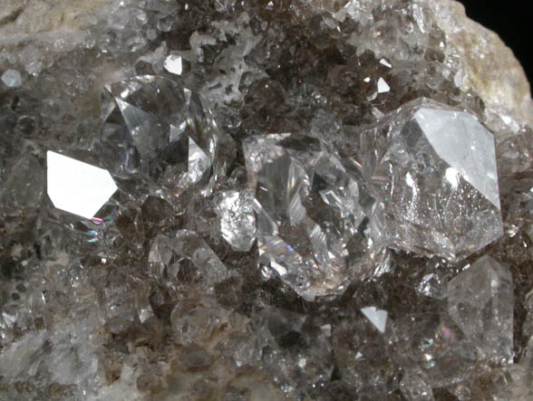 Quartz var. Herkimer Diamond from Diamond Acres (Hastings Farm), Fonda, Montgomery County, New York