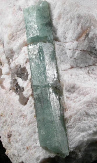 Beryl var. Aquamarine in Albite from Beryl Hill, Amos Cunningham Farm, Due West, Abbeville County, South Carolina