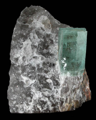 Beryl var. Aquamarine in Quartz from Beryl Hill, Amos Cunningham Farm, Due West, Abbeville County, South Carolina