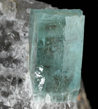 Beryl var. Aquamarine in Quartz from Beryl Hill, Amos Cunningham Farm, Due West, Abbeville County, South Carolina