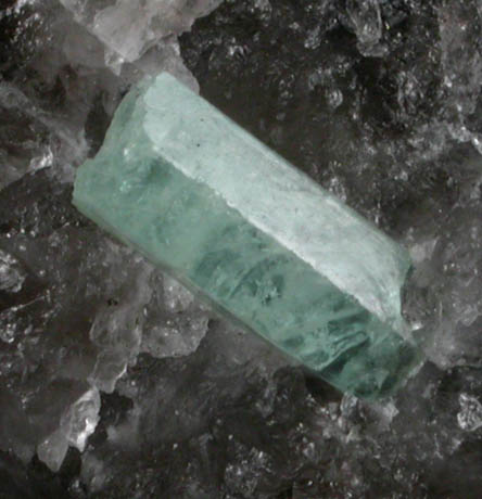 Beryl var. Aquamarine in Quartz from Beryl Hill, Amos Cunningham Farm, Due West, Abbeville County, South Carolina