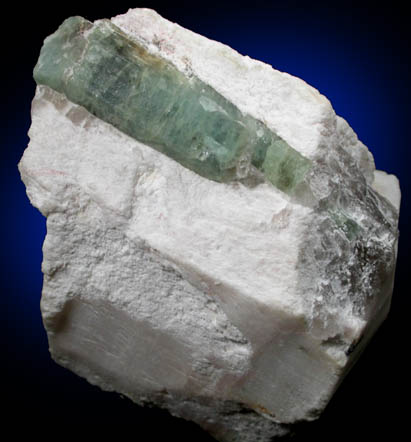 Beryl var. Aquamarine in Albite from Beryl Hill, Amos Cunningham Farm, Due West, Abbeville County, South Carolina