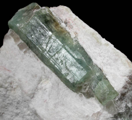 Beryl var. Aquamarine in Albite from Beryl Hill, Amos Cunningham Farm, Due West, Abbeville County, South Carolina