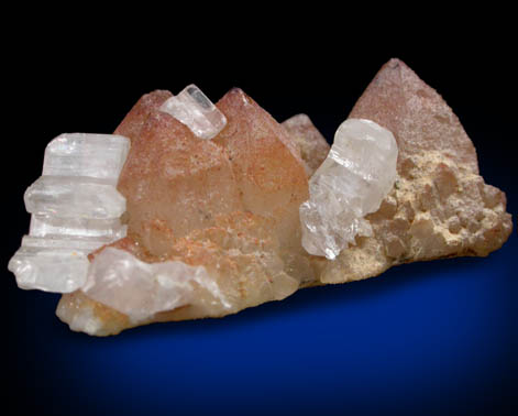 Cerussite on Quartz from Black Pine Mine, Flint Creek Valley, Granite County, Montana