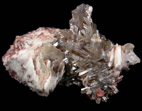 Cerussite on Barite from S and O claims (Amethyst Hill), approximately 10 km northeast of Wickenburg, Yavapai County, Arizona