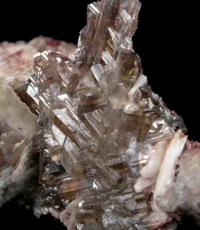 Cerussite on Barite from S and O claims (Amethyst Hill), approximately 10 km northeast of Wickenburg, Yavapai County, Arizona