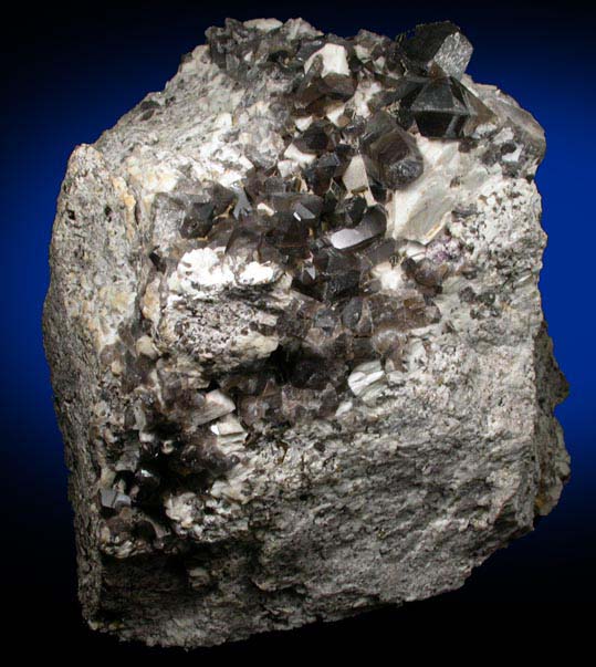 Quartz var. Smoky with Microcline from Oliver Diggings, Moat Mountain, Hales Location, Carroll County, New Hampshire