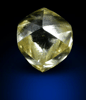 Diamond (0.57 carat cuttable fancy-yellow tetrahexahedral crystal) from Diamantino, Mato Grosso, Brazil