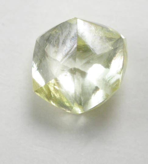 Diamond (0.57 carat cuttable fancy-yellow tetrahexahedral crystal) from Diamantino, Mato Grosso, Brazil