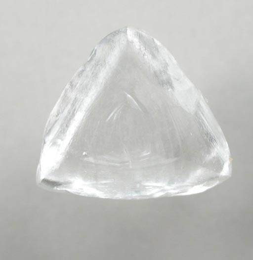 Diamond (0.55 carat pale-gray macle, twinned crystal) from Diavik Mine, East Island, Lac de Gras, Northwest Territories, Canada