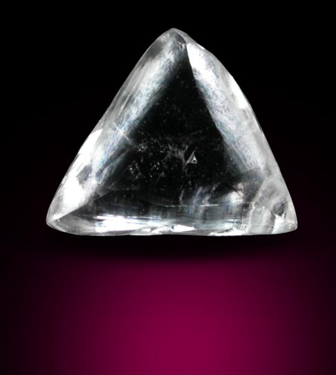 Diamond (0.41 carat pale-gray macle, twinned crystal) from Diavik Mine, East Island, Lac de Gras, Northwest Territories, Canada