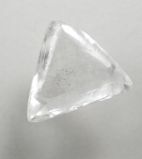 Diamond (0.41 carat pale-gray macle, twinned crystal) from Diavik Mine, East Island, Lac de Gras, Northwest Territories, Canada