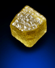 Diamond (0.29 carat fancy intense yellow cubic crystal) from Mbuji-Mayi (Miba), 300 km east of Tshikapa, Democratic Republic of the Congo