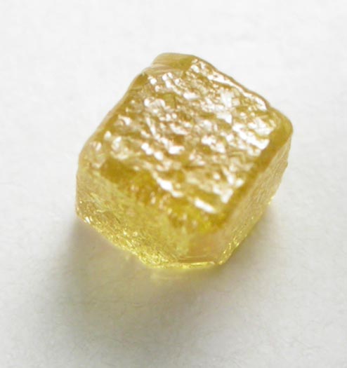 Diamond (0.29 carat fancy intense yellow cubic crystal) from Mbuji-Mayi (Miba), 300 km east of Tshikapa, Democratic Republic of the Congo