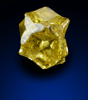 Diamond (0.17 carat fancy intense yellow cavernous crystal) from Mbuji-Mayi (Miba), 300 km east of Tshikapa, Democratic Republic of the Congo