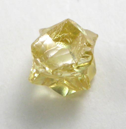 Diamond (0.17 carat fancy intense yellow cavernous crystal) from Mbuji-Mayi (Miba), 300 km east of Tshikapa, Democratic Republic of the Congo