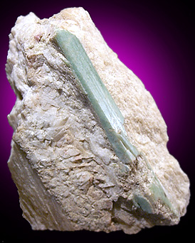 Elbaite Tourmaline partially replaced by Lepidolite on Spodumene matrix from Dunton Quarry, Plumbago Mountain, Hall's Ridge, Newry, Oxford County, Maine