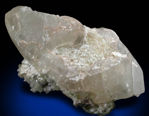 Calcite with Prehnite from New Street Quarry, Paterson, Passaic County, New Jersey