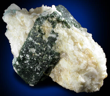 Diopside in Calcite from Pitcairn, St. Lawrence County, New York