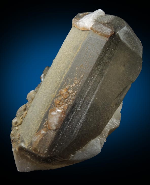 Calcite (twinned crystal) with Pyrite inclusions from H.R. Miller Limestone Quarry, Wabank Road, Millersville, Lancaster County, Pennsylvania