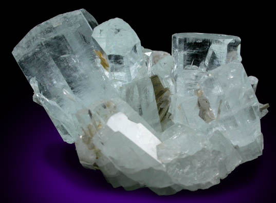 Beryl var. Aquamarine with Muscovite from Chumar Bakhor, Nagar, Hunza Valley, Gilgit-Baltistan, Pakistan