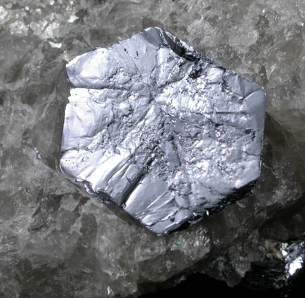 Molybdenite on Quartz from Moly Hill Mine, La Motte Township, Québec, Canada