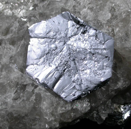 Molybdenite on Quartz from Moly Hill Mine, La Motte Township, Qubec, Canada