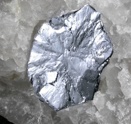 Molybdenite on Quartz from Moly Hill Mine, La Motte Township, Qubec, Canada