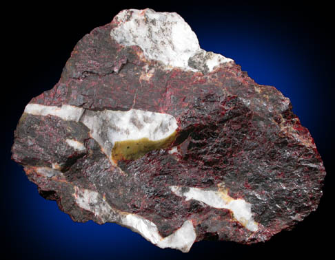 Zincite with Calcite from Sterling Mine, Ogdensburg, Sterling Hill, Sussex County, New Jersey (Type Locality for Zincite)