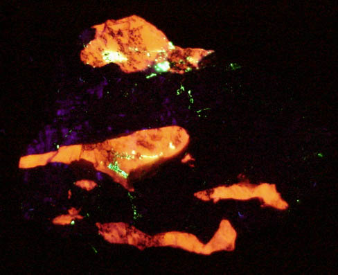 Zincite with Calcite from Sterling Mine, Ogdensburg, Sterling Hill, Sussex County, New Jersey (Type Locality for Zincite)