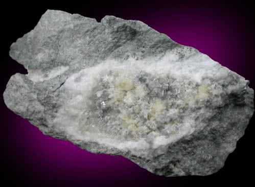 Cryolite with Weloganite and Marcasite from Francon Quarry, Montréal, Île de Montréal, Québec, Canada (Type Locality for Weloganite)