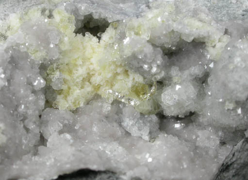 Cryolite with Weloganite and Marcasite from Francon Quarry, Montral, le de Montral, Qubec, Canada (Type Locality for Weloganite)